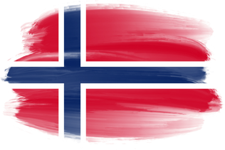 Norway Flag Brushstroke